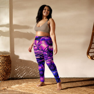 Purple Bloom Yoga Leggings