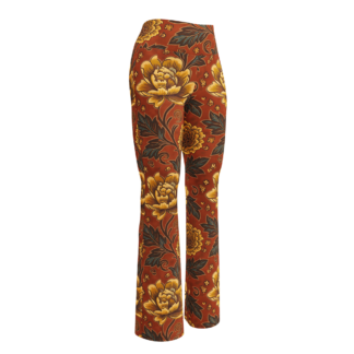 Maximalist Peony Scroll Flare leggings